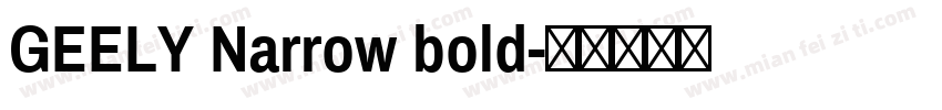 GEELY Narrow bold字体转换